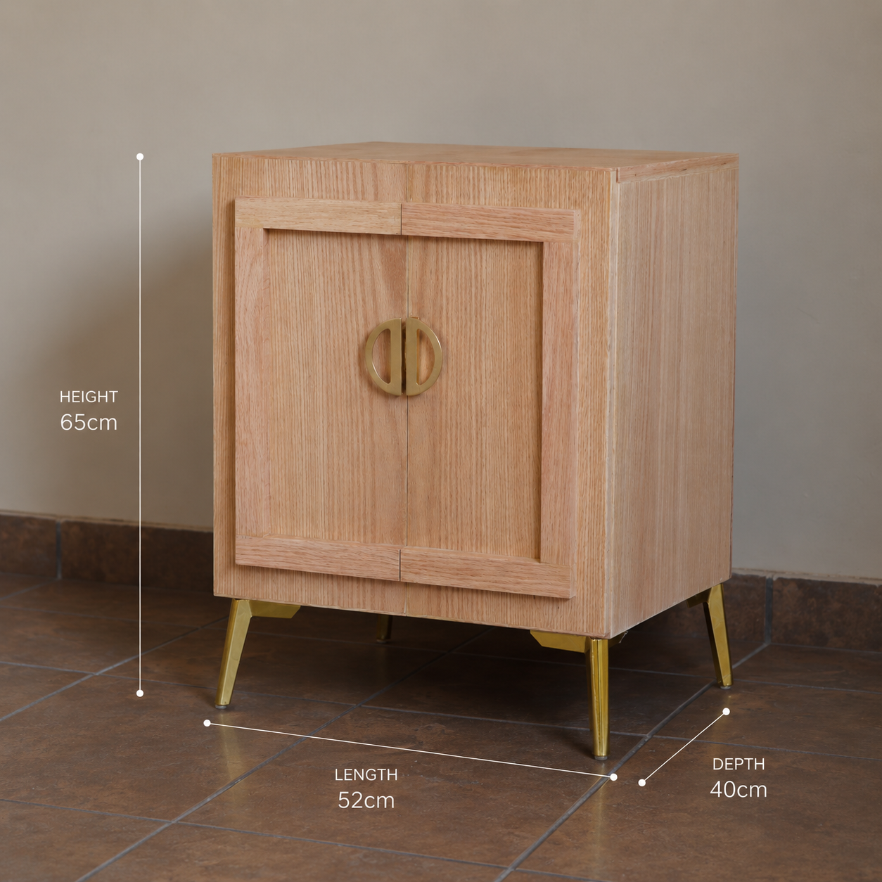 Tiffany Oak Bedside Pedestal