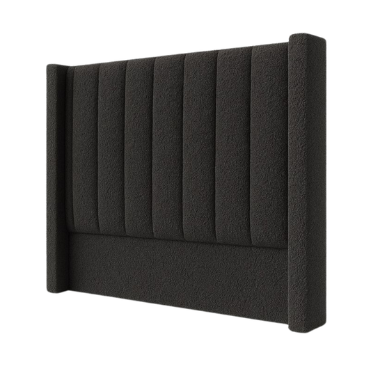 Estelle BouclĆ© Fabric Upholstered Wing Headboard ā Vertical Panel Design