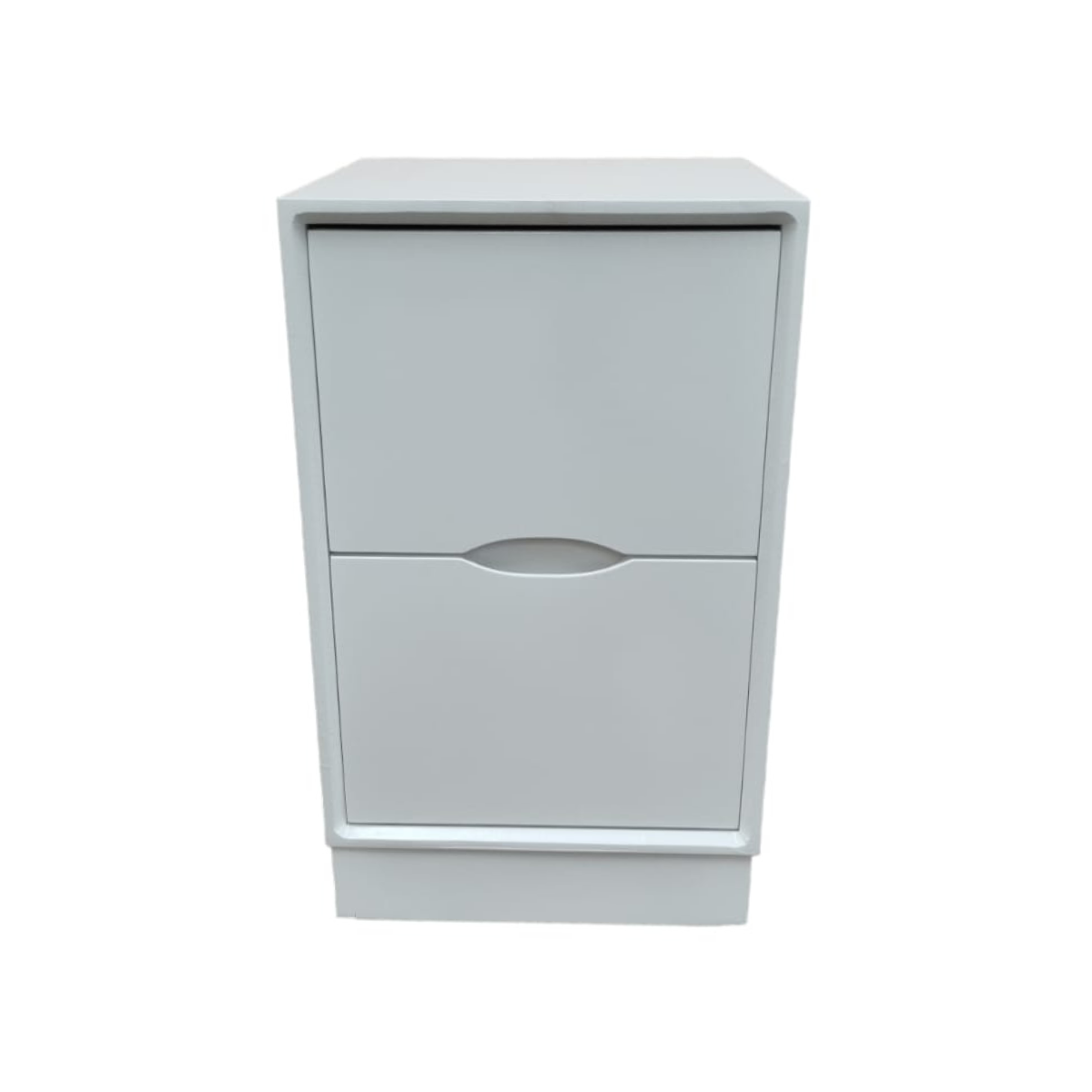 Elaa Bedside Pedestal with 2 drawers in White.