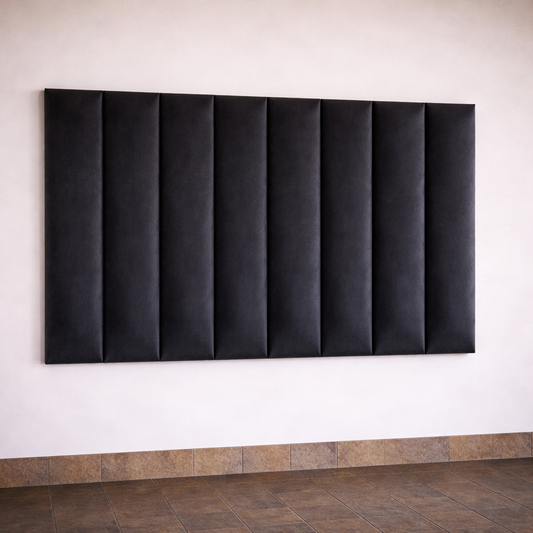 LA Velvet Wall Mounted Headboard - Vertical Panel Design