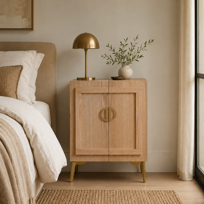 Tiffany Oak Bedside Pedestal
