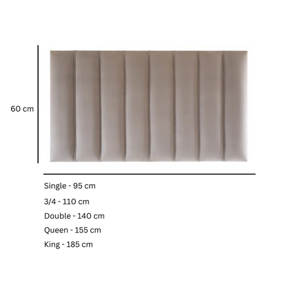LA Velvet Wall Mounted Headboard - Vertical Panel Design