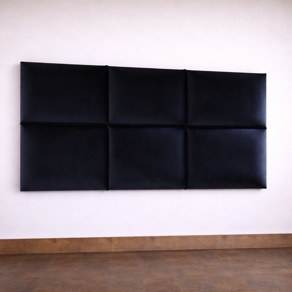Blocks Wall Mounted Headboard - Velvet Fabric