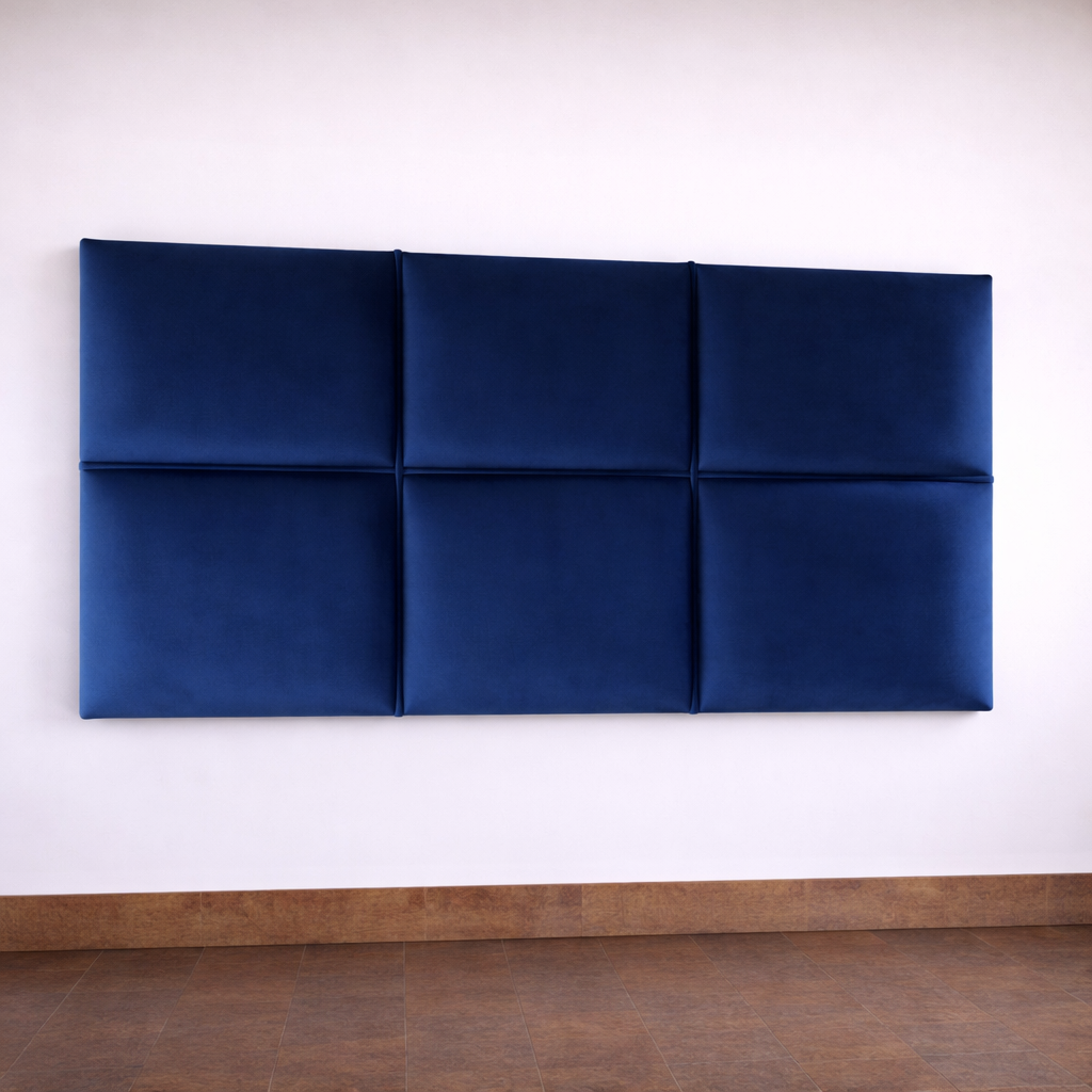 Blocks Wall Mounted Headboard - Velvet Fabric