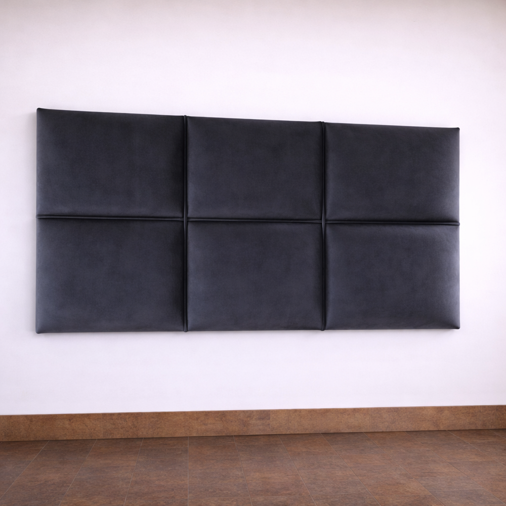 Blocks Wall Mounted Headboard - Velvet Fabric