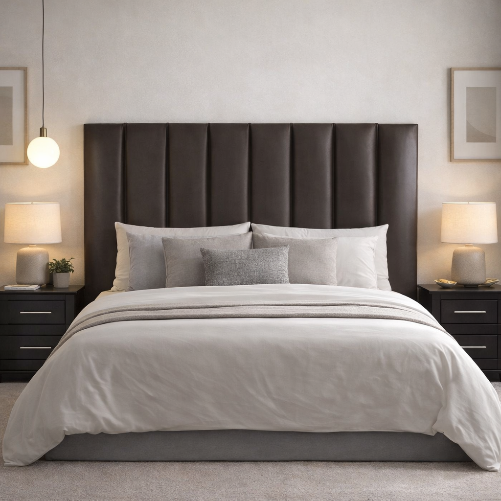 LA Velvet Wall Mounted Headboard - Vertical Panel Design
