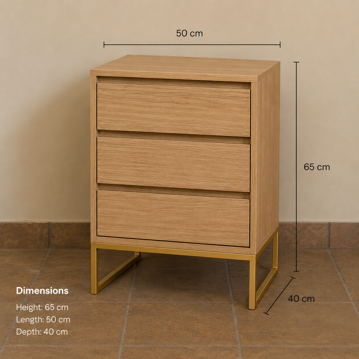 Clifton Oak Bedside Pedestal