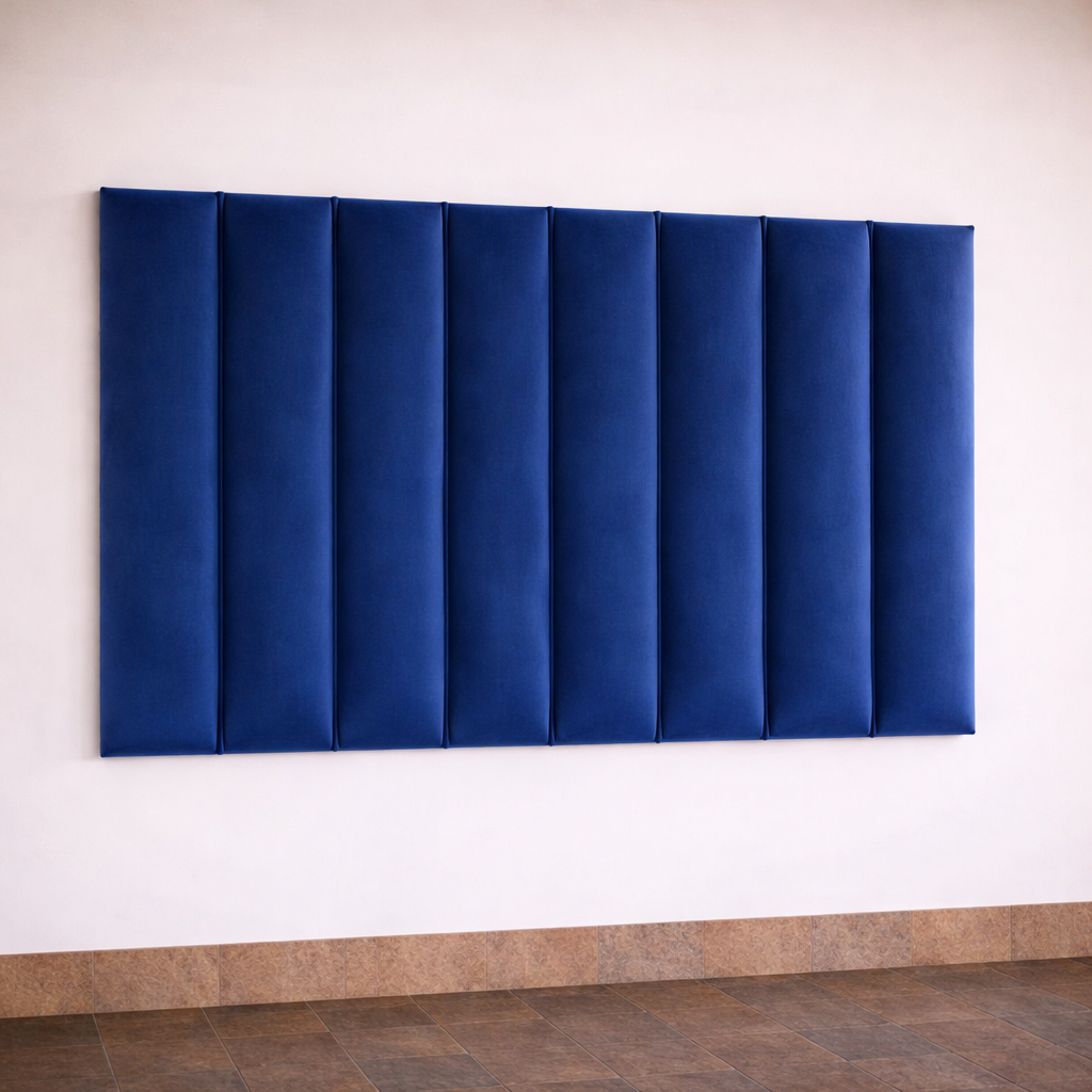 LA Velvet Wall Mounted Headboard - Vertical Panel Design