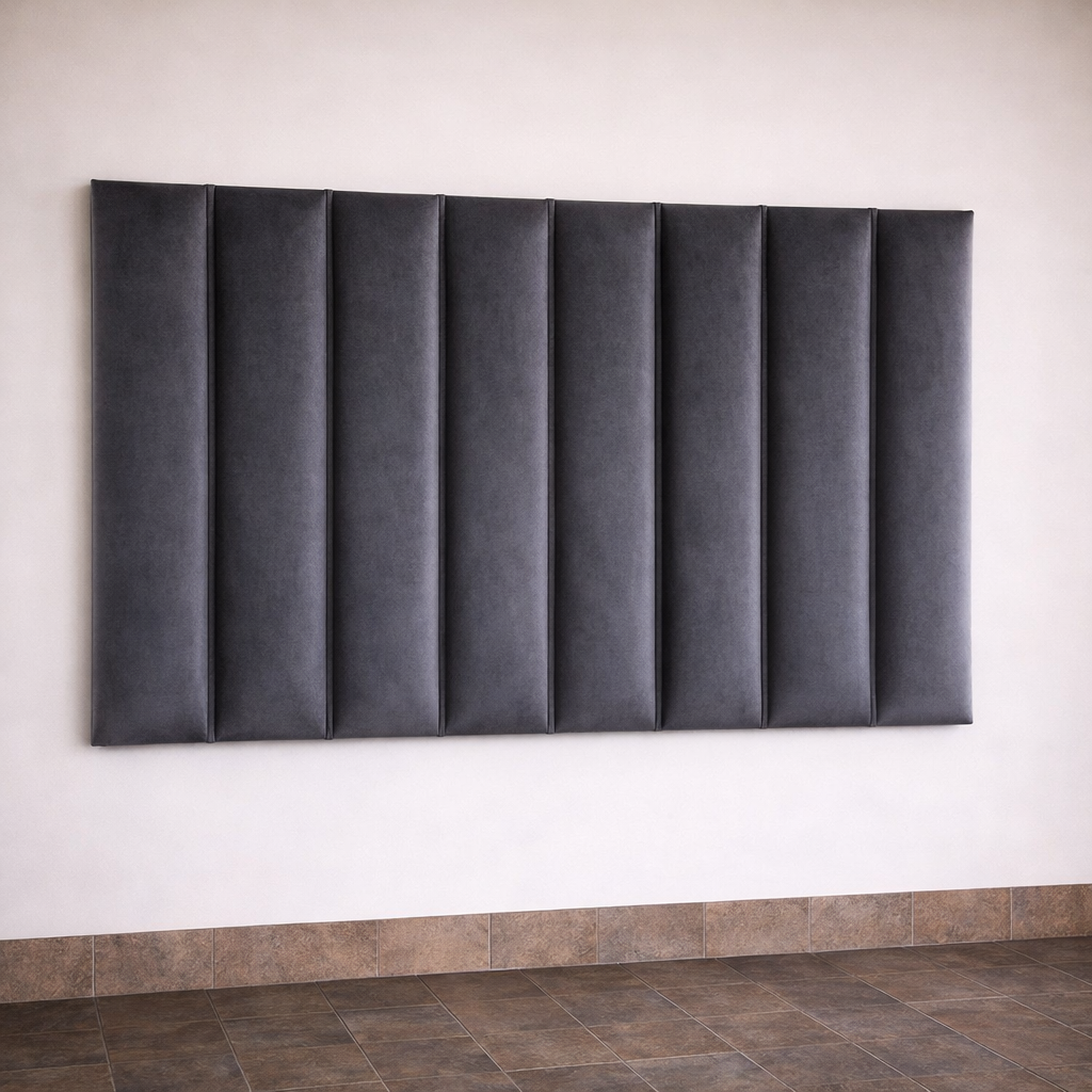 LA Velvet Wall Mounted Headboard - Vertical Panel Design